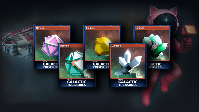Digger: Galactic Treasures New Release - Steam Trading Cards Added