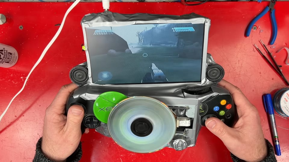 Modder Transforms Original Xbox into Handheld Gaming Device with Duct Tape and Hot Glue