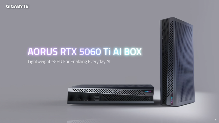 Gigabyte's AORUS RTX 5060 Ti AI BOX eGPU: Affordable Performance with TB5 and WindForce Cooling - September 12, 2025