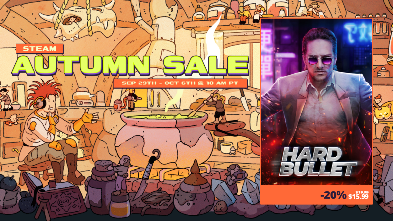 Hard Bullet Celebrates Steam Autumn Sale with 20% Discount